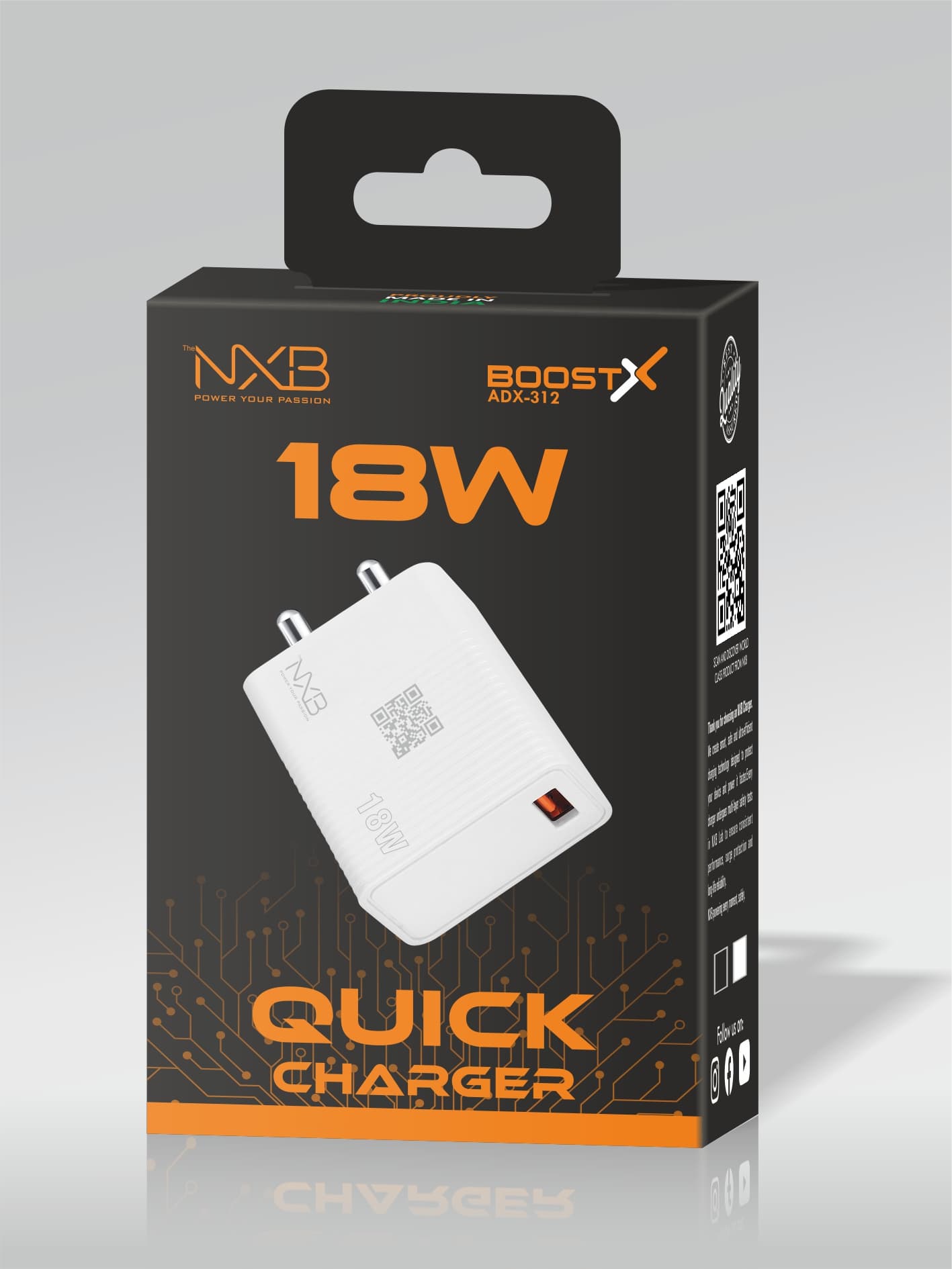 Boost-X 18W QC Adaptor Without Cable image 1
