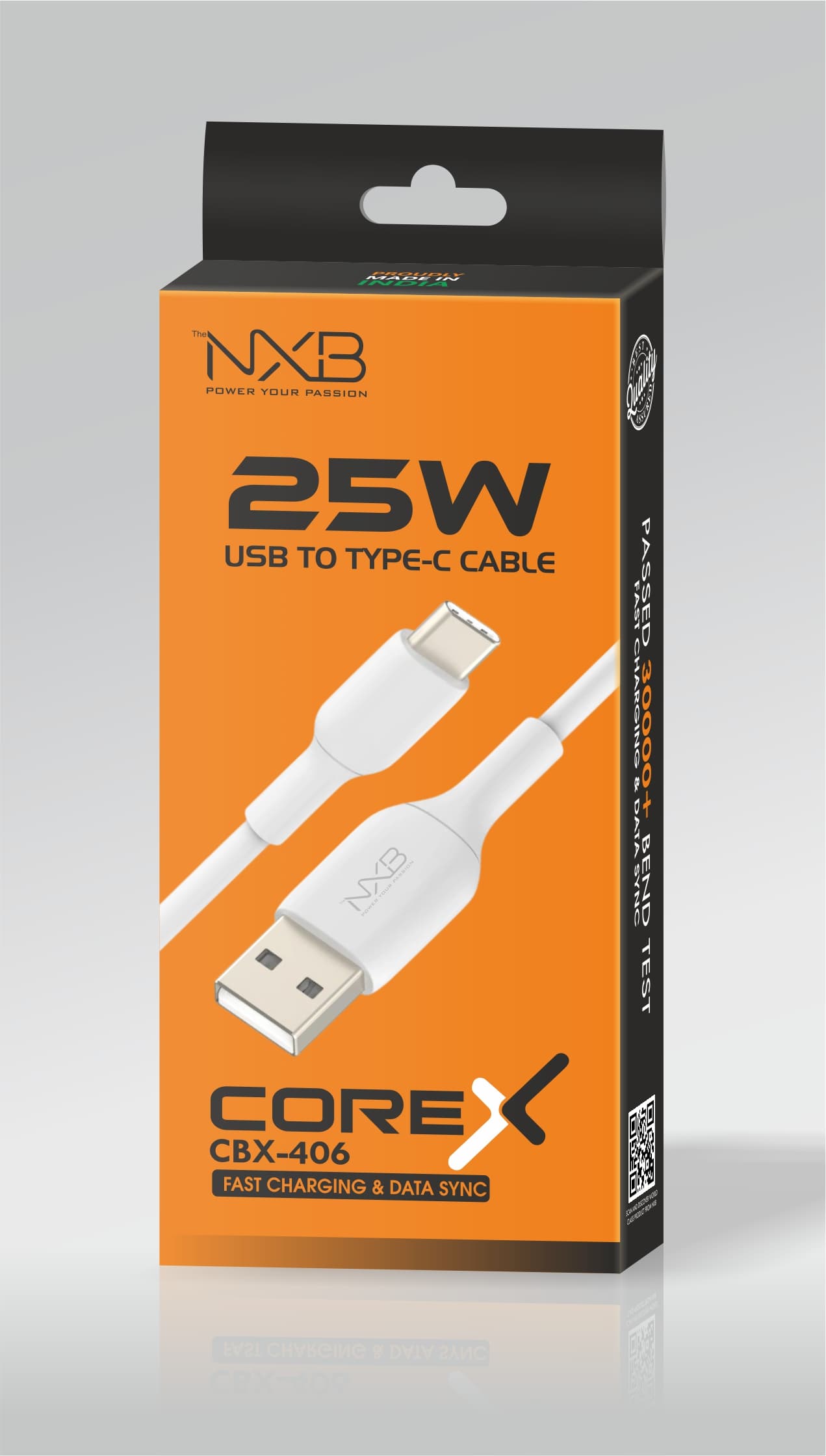 Core-X 25W Sillicon Data Cable USB to Type-C